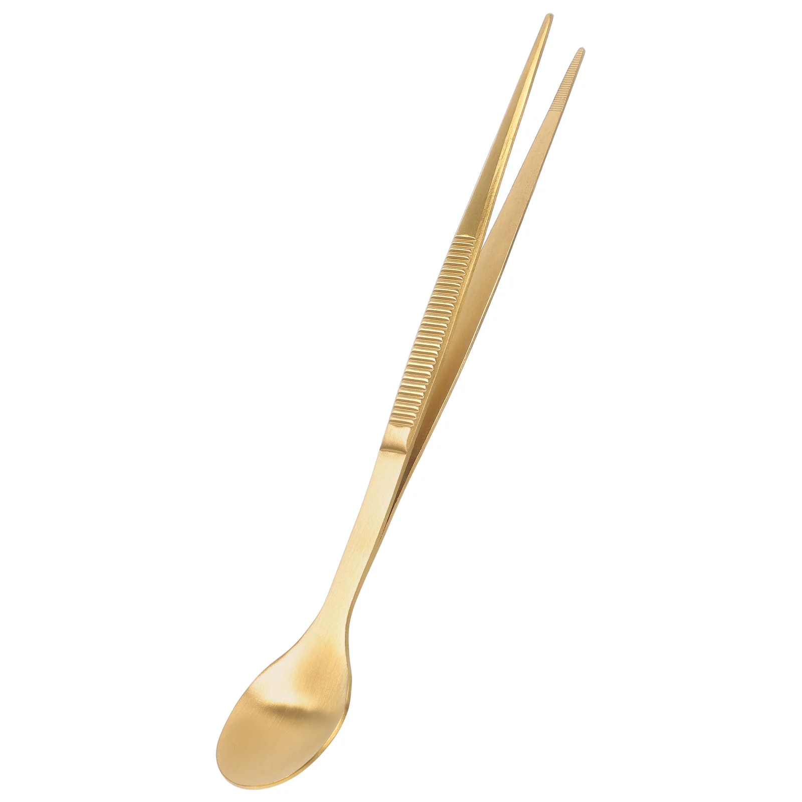 Stainless Steel Flavor Test Spoon Tweezers Chopstick Tasting Spoons Grill Tongs