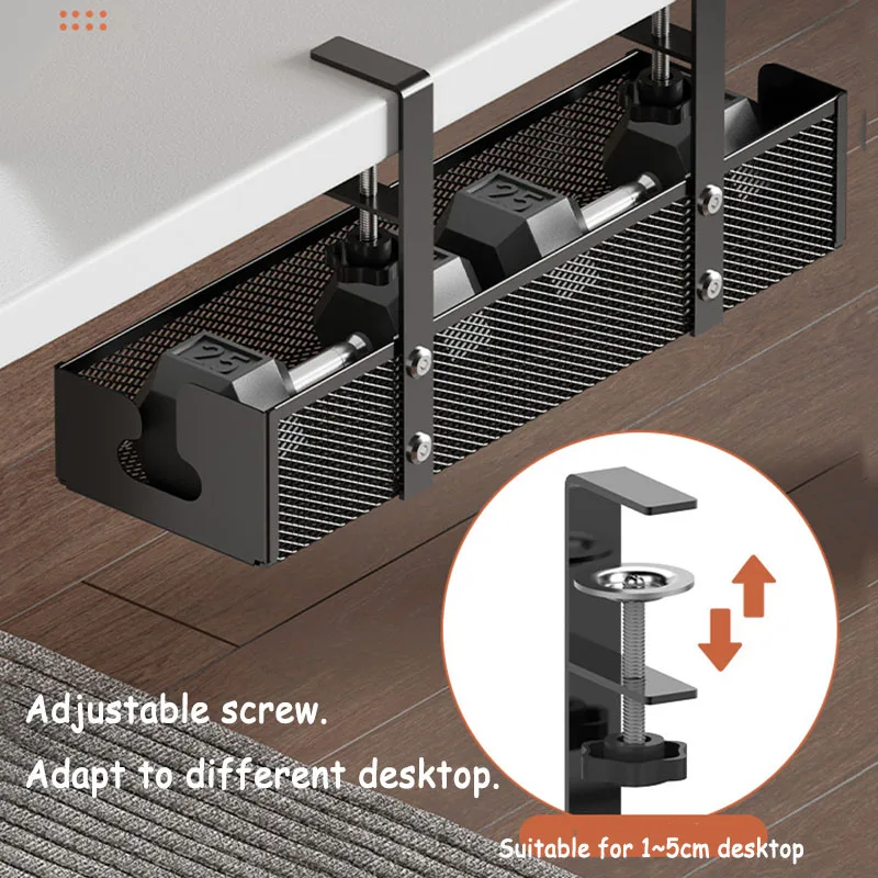 Under Table Metal Cable Management Tray and Wire Organizer