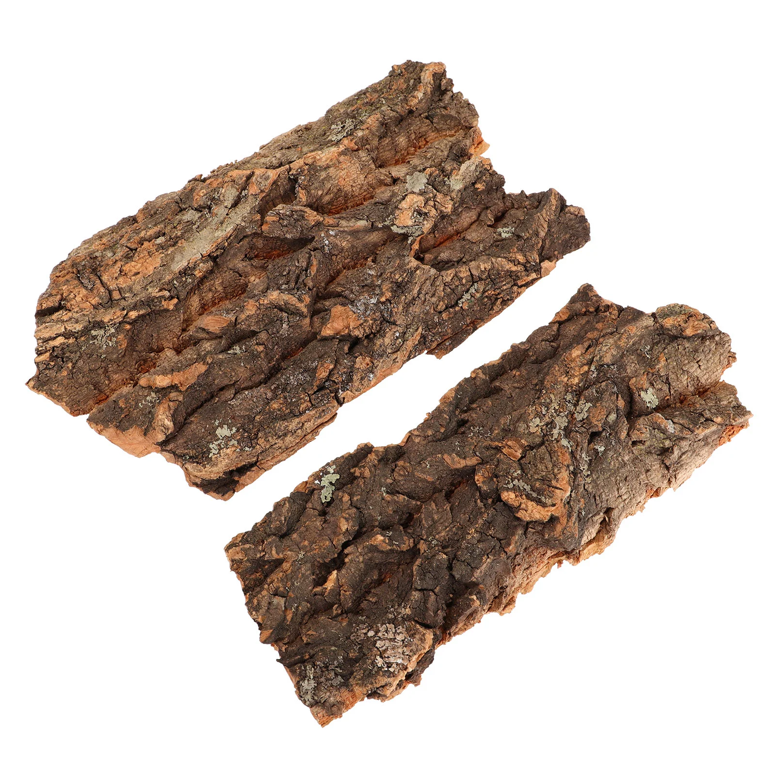 2pcsBarkTerrariumNaturalCorkBarkPetBarkHutLizardBarkHut