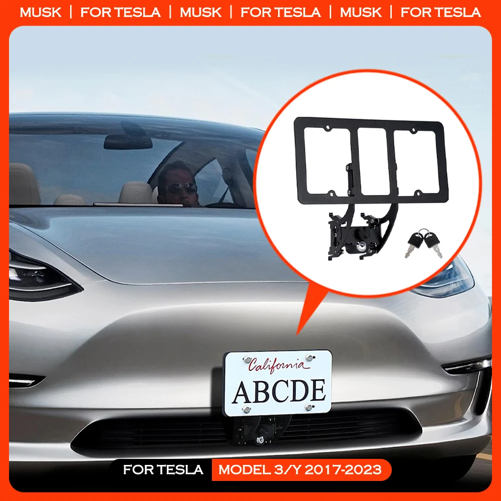2023NoDrillFrontLicensePlateHolderForTeslaModel3ModelYAnti