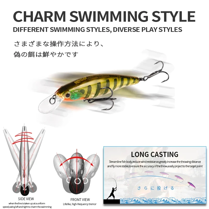 BEARKING Squad Minnow 95mm 14.8g 65mm 6g Tungsten weight system SP fishing lures assorted colors crank wobbler crank bait