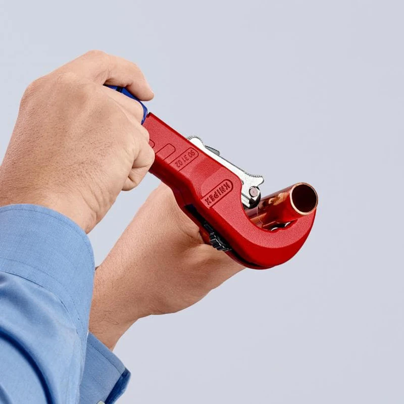 KNIPEX 90 31 02 SB TubiX 파이프 커터 180mm 퀵 락 구리 황동 스테인리스 스틸 커터 6 - 35mm (셀프 서비스 카드/블리스터 포장)
