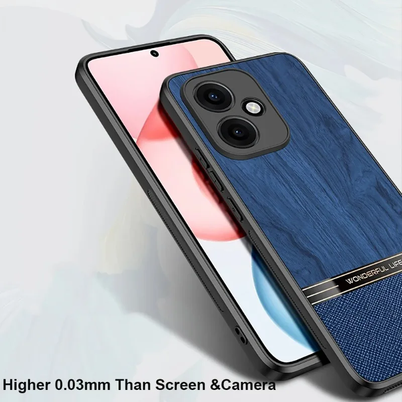 Matte Wooden Shockproof Phone Case with Camera Lens Protection