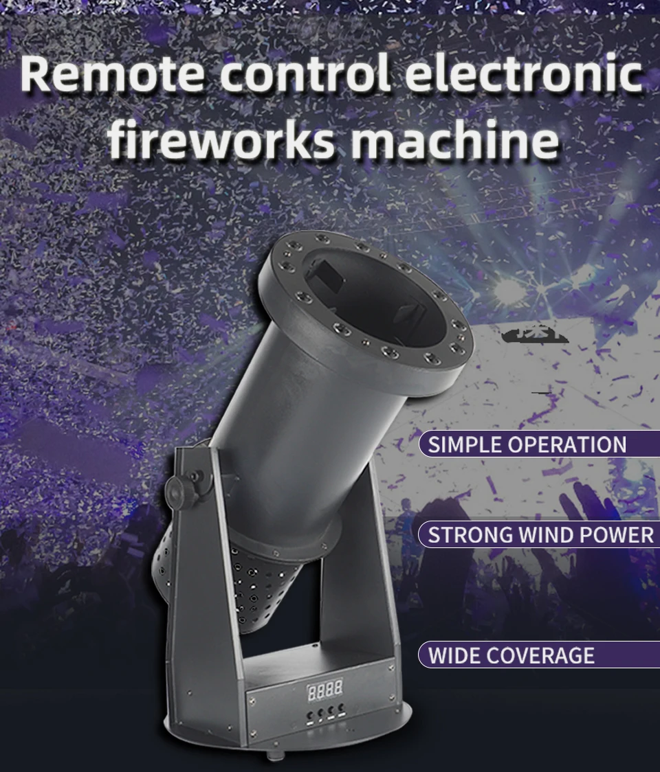 LED 1500W Paper Confetti Cannon Machine Electric Confetti Blower Paper Machine S