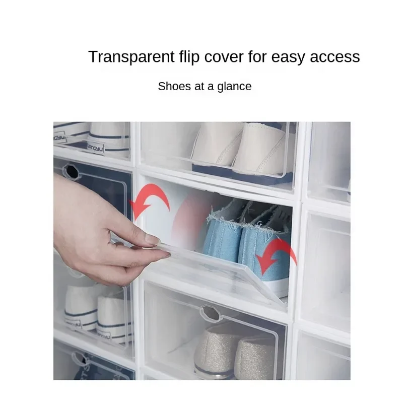 Shoe Organizer Stackable Shoe Storage Boxes Drawer Type Front Opening Rack Organizer Cabinet Shoes Container Thick Plastic shoe organizer,shoe cabinet