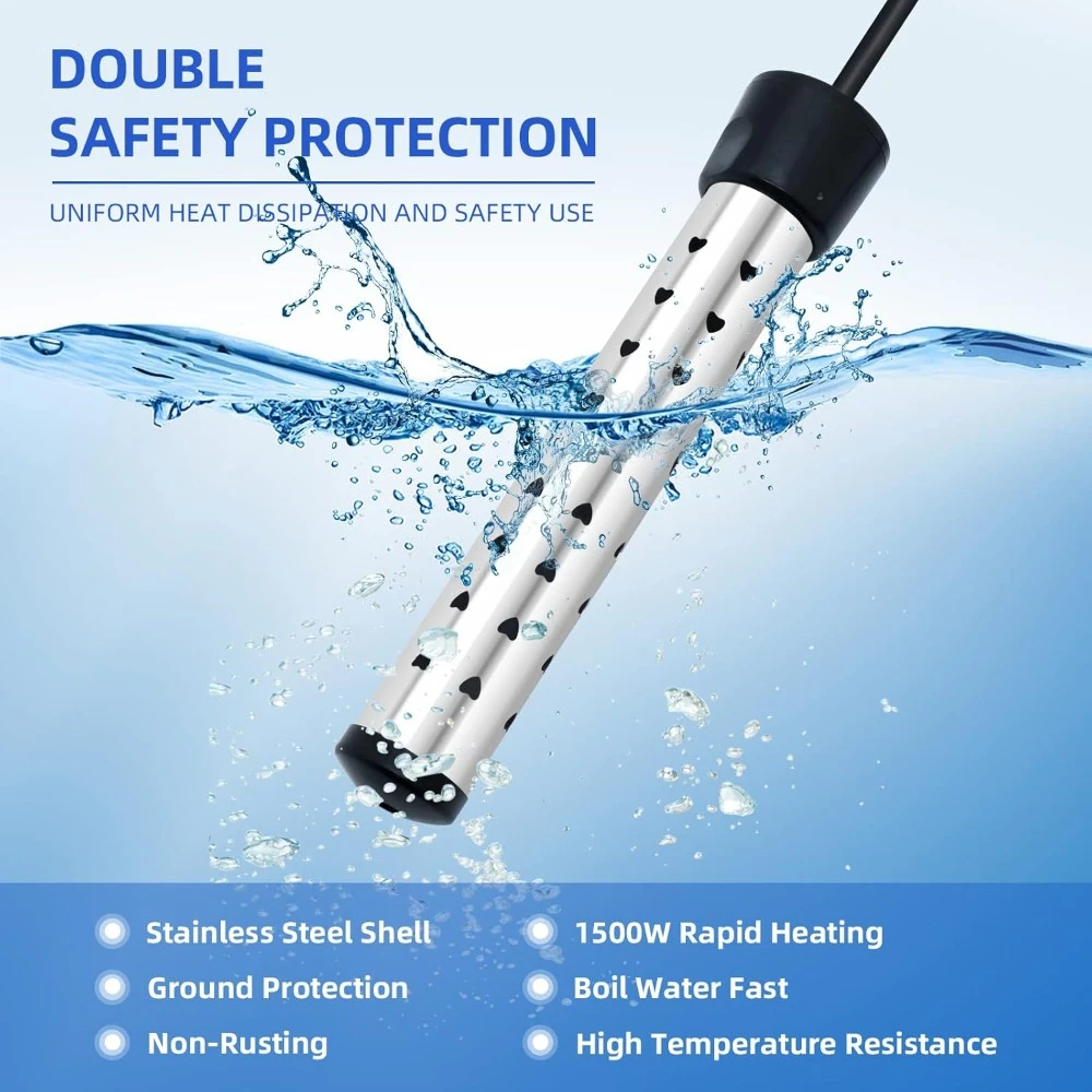 TLXT-- 1500W Portable Water Heater with LCD Thermometer Mini swimming pool suitable for family travel and camping