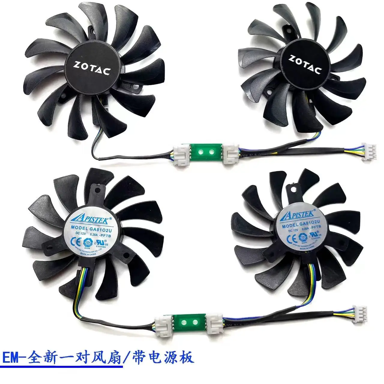 Фото Сменный вентилятор для охлаждения видеокарты ZOTAC GeForce GTX 970, 75 мм, GA81O2U, GA81S2U, GTX970, 4G №2