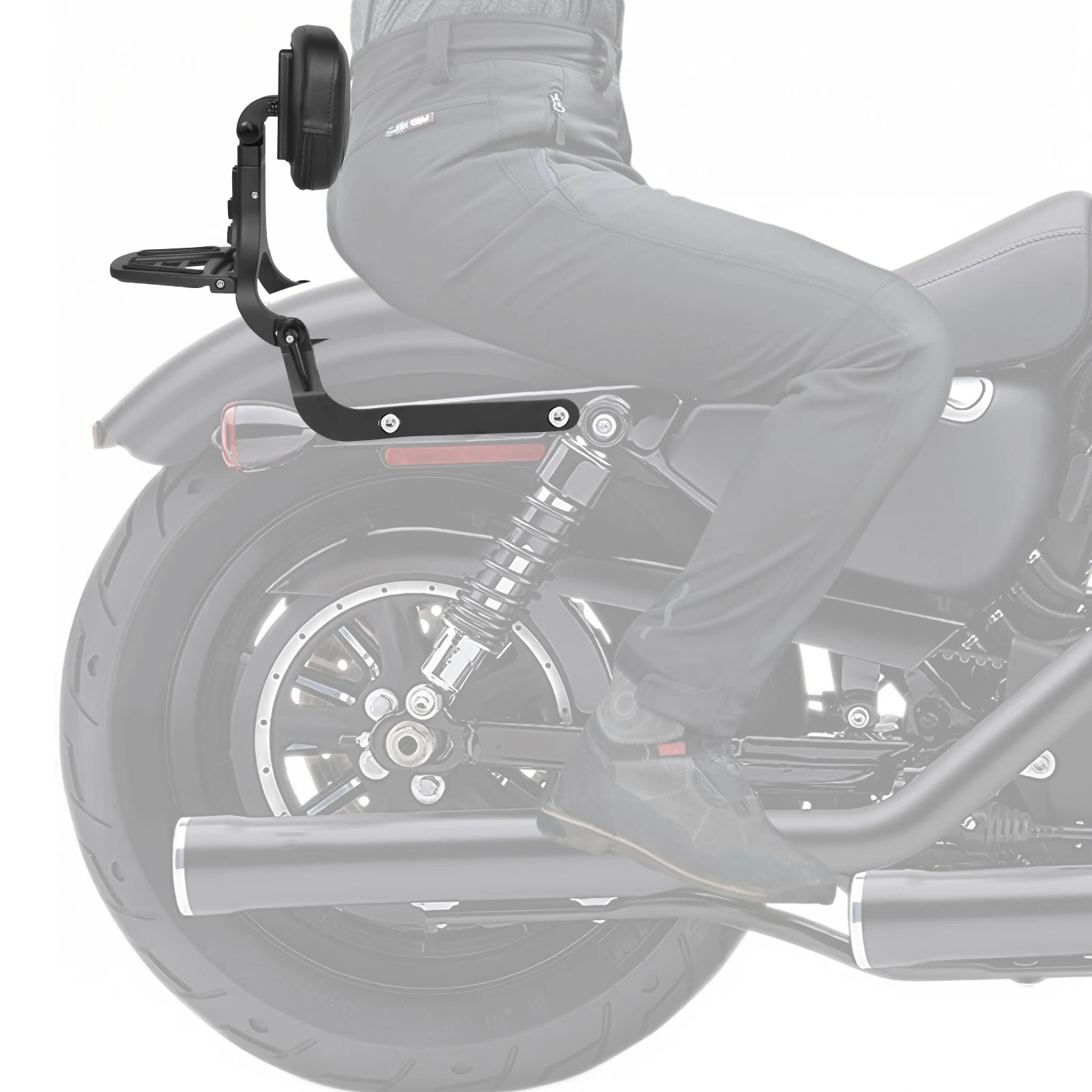 Motorcycle Passenger Sissy Bar Backrest Adjustable Passenger Backrest Pad Multi-Purpose for Harley XG750/500 Street750/500 14-22