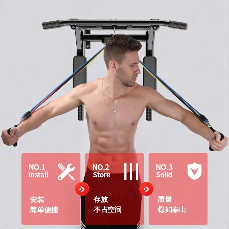 Wall Horizontal Bar Pull-up Device Household Fitness Equipment Indoor Wall Punching Exercise Bar