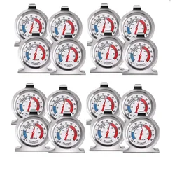 Classic Refrigerator Thermometer 2 - Pack with Large Dial and Red Indicator (16 Pack)