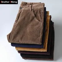 6 Color Men's Thick Corduroy Casual Pants 2023 Winter New Style Business Fashion Stretch Regular Fit Trousers Male Brand Clothes 1