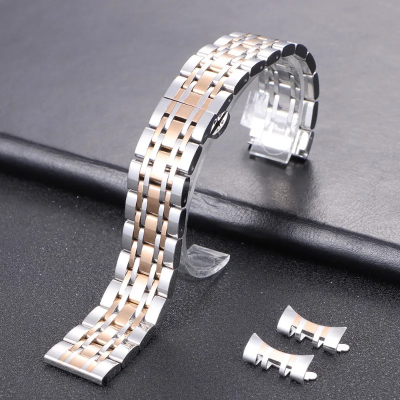 Universal Stainless Steel Smartwatch Bracelet - Metal Wristband for Business and Casual Use