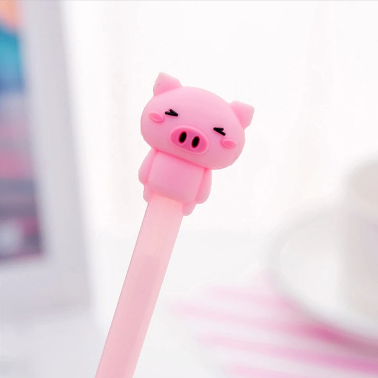 1 Piece Cute Pink Kawaii Pig Gel Pen Fashion School Office Supplies Students Gift Awards Accessories Stationery 6