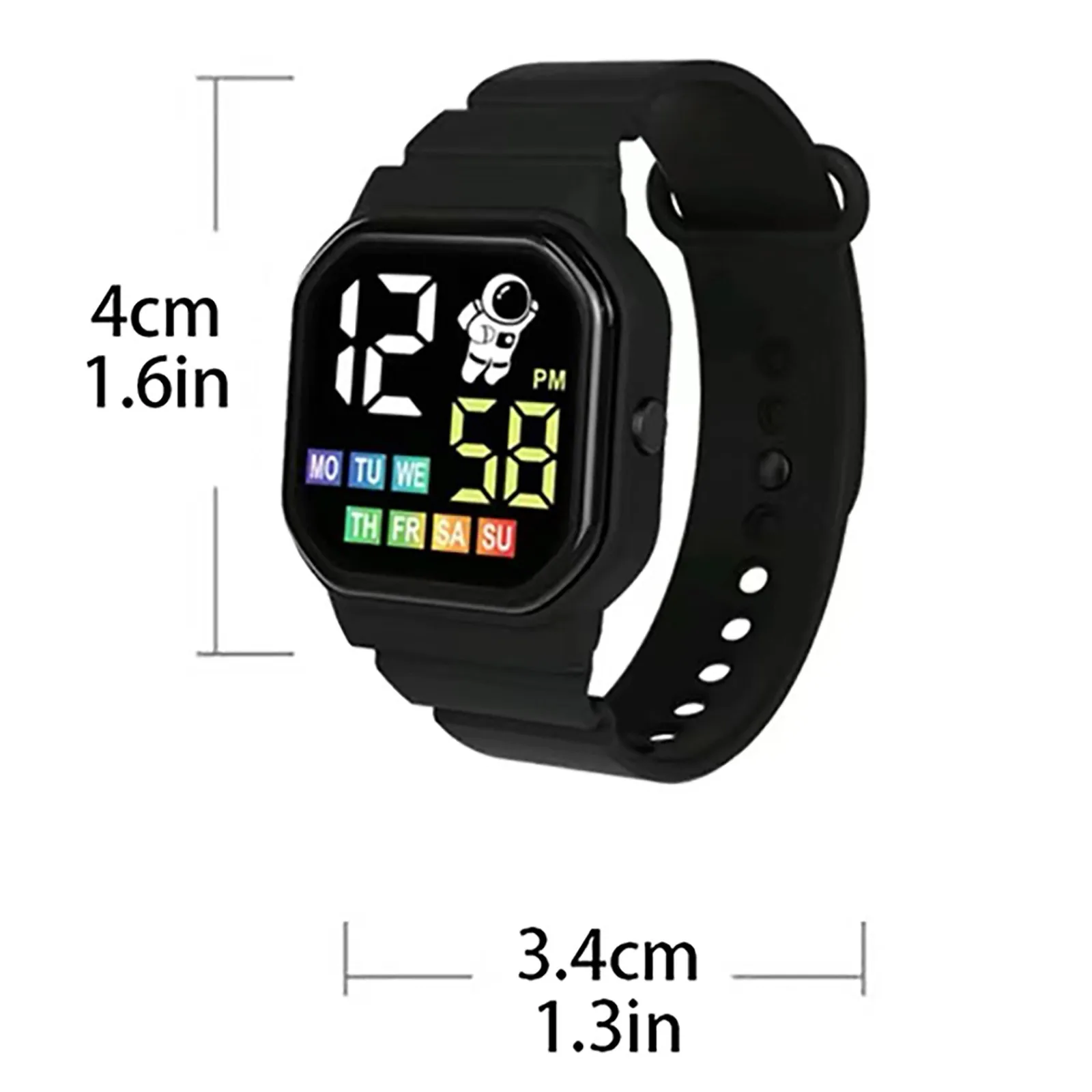 Children\'S Sports Watch Display Week Suitable For Outdoor Entertainment Electronic Watch Life Waterproof Watch For Students