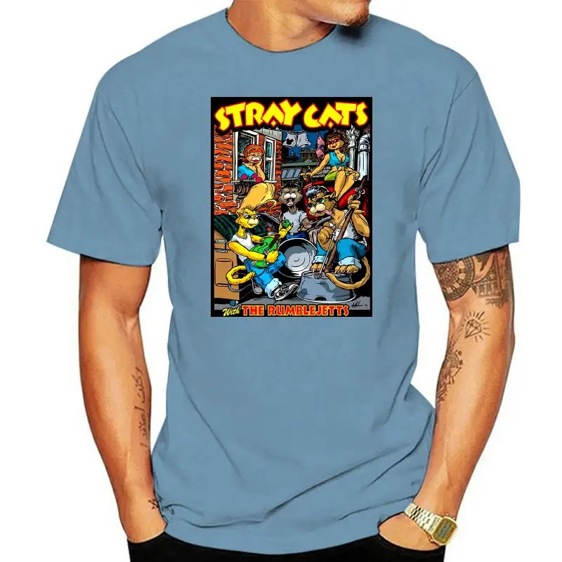 

Vintage T Shirt Stray Cats With The Rumblejetts Broadway Uptown Theater Reprint 013327