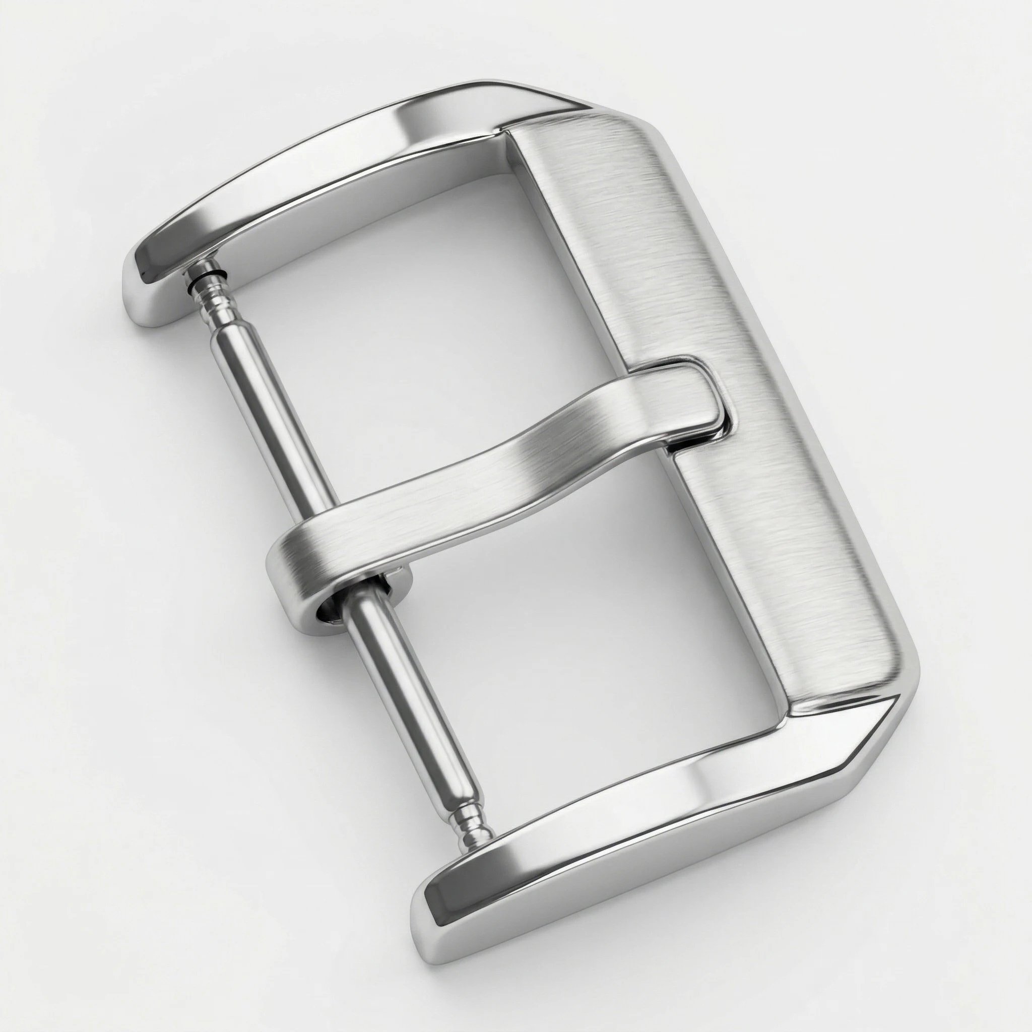 Elegant Stainless Steel Brushed Watch Buckle in Silver, Rose Gold, and Black - Available in Multiple Sizes