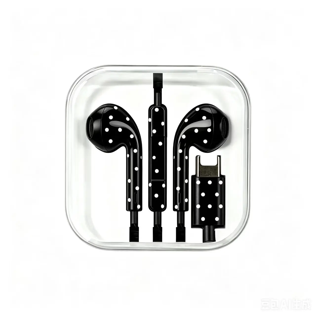 Polka Dot Wired Earphones - Cute HiFi In-Ear Sports Earbuds with Mic