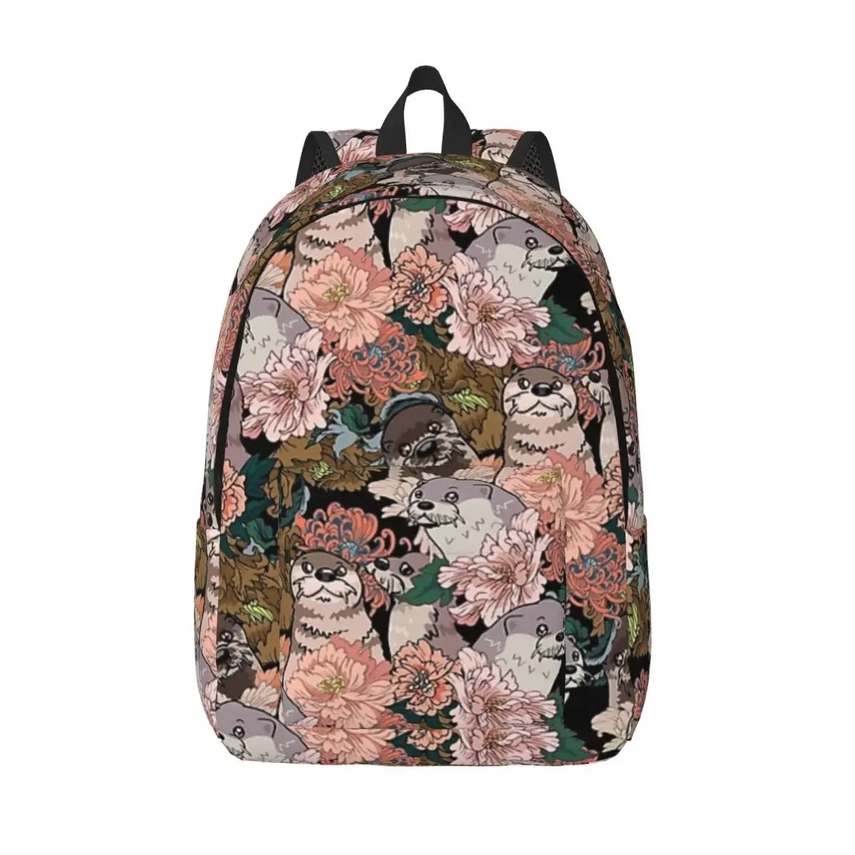 

Because Otter Woman Small Backpacks Boys Girls Bookbag Casual Shoulder Bag Portability Travel Rucksack Students School Bags