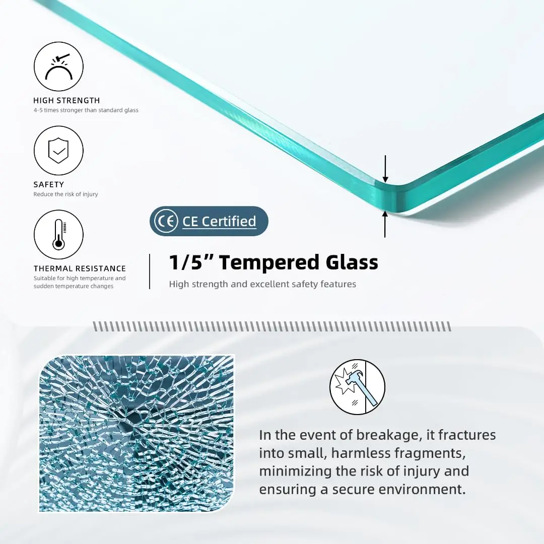Shower Door Tempered Glass Shower Screen with Tool Bar Towel Rack for Walk in Bathroom 3 Grid Style Easy Installation 4