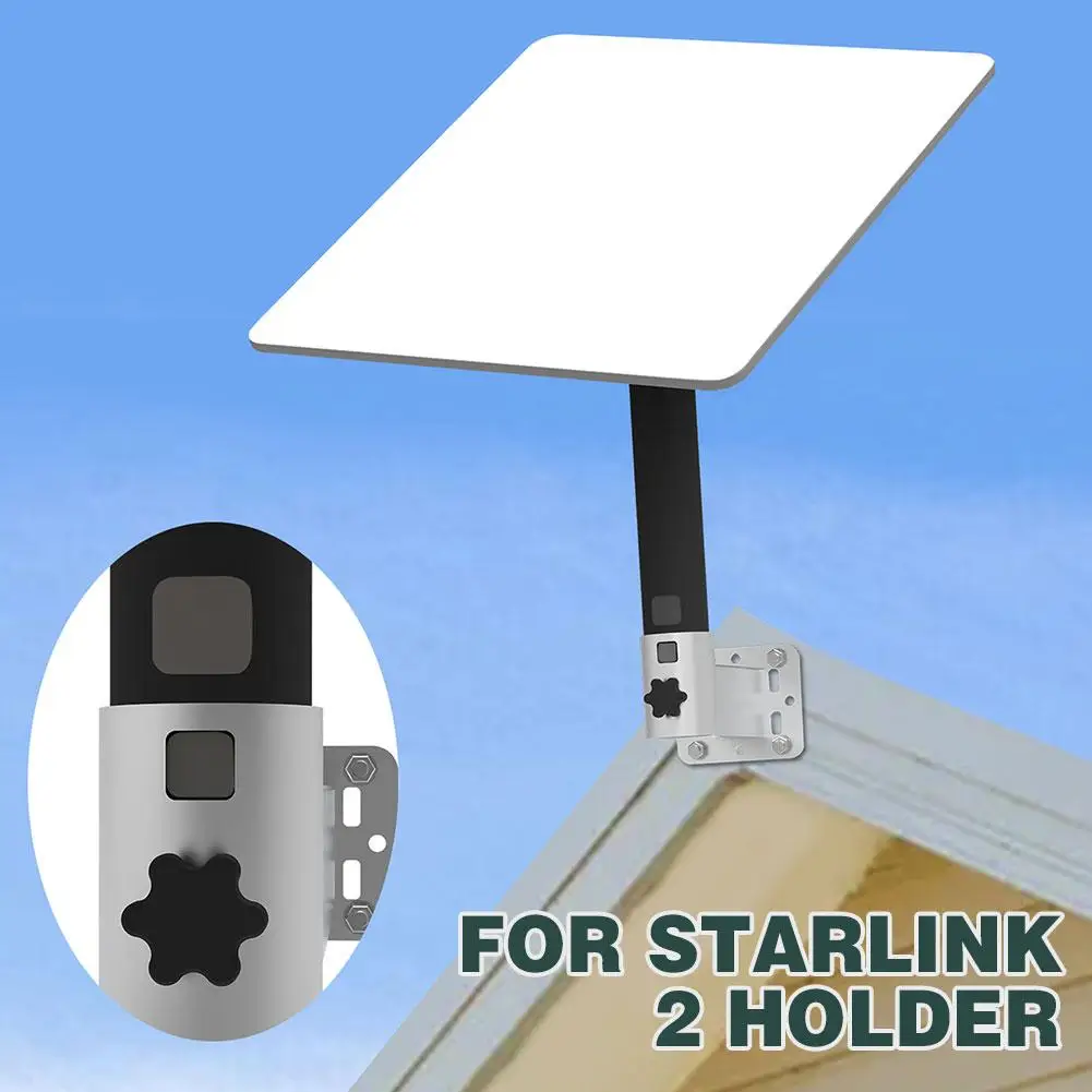 Per Starlink 1/2 Staffa A Parete Corta Doppio Supporto Antivento Per Kit Internet Starlink Kit Di Montaggio Antenna Satellitare Q6W1