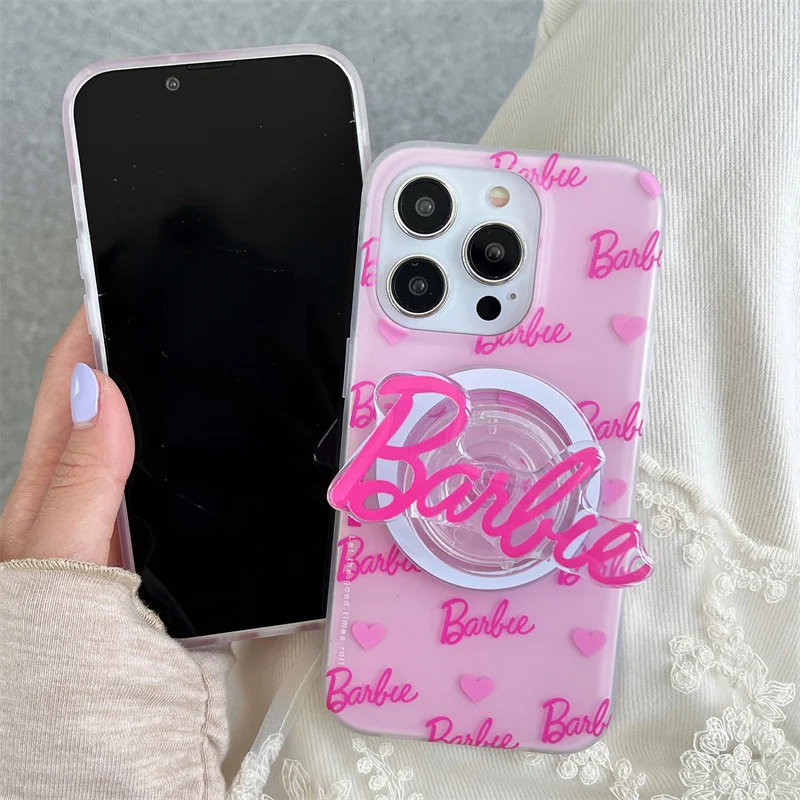 Barbie Pink Per Magesafe Custodia Magnetica Trasparente Per Ricarica Wireless Per Iphone 13 14 15 Pro Max Huawei Mate 60 Cover Antiurto