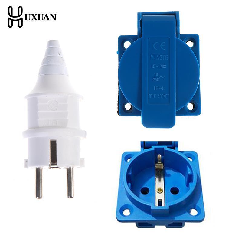  Industrial Waterproof Socket EU Socket Copper Contact Body EU Plug 