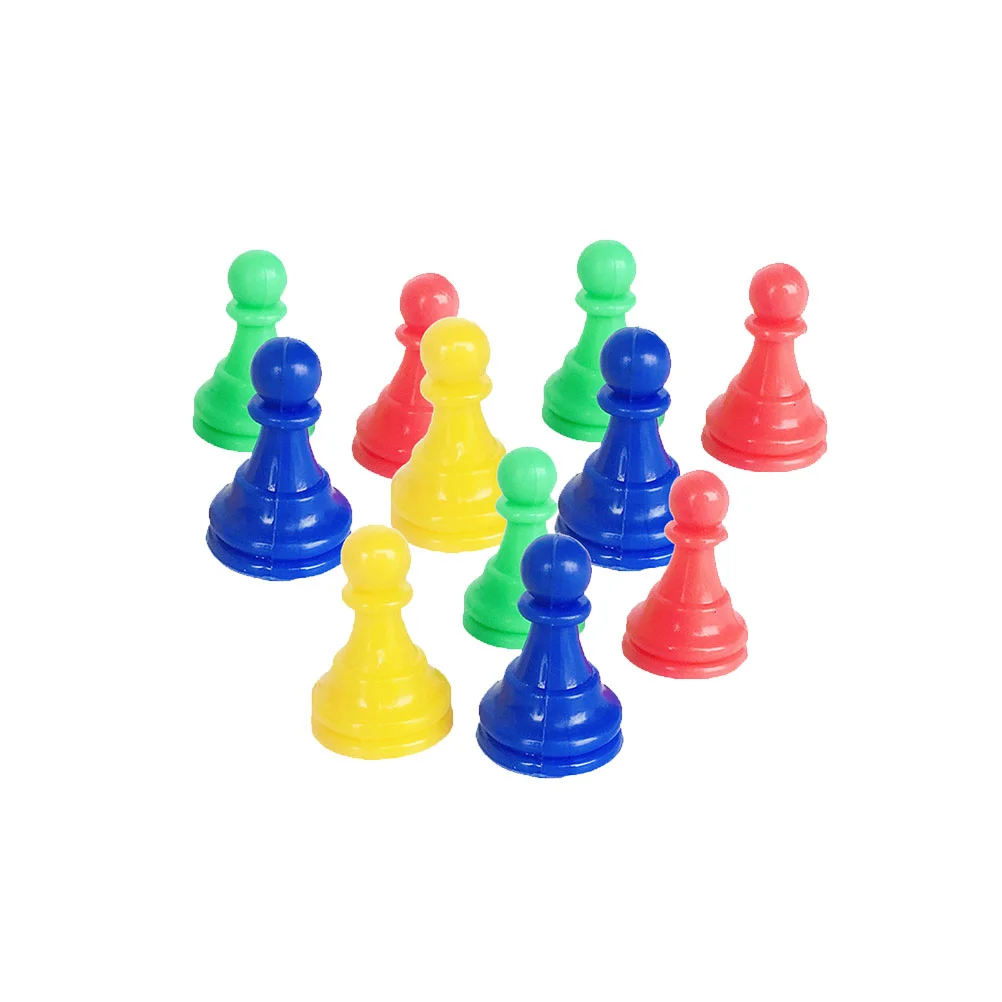 

64pcs Plastic Chessman 8 Color Board Game Replacement Chess