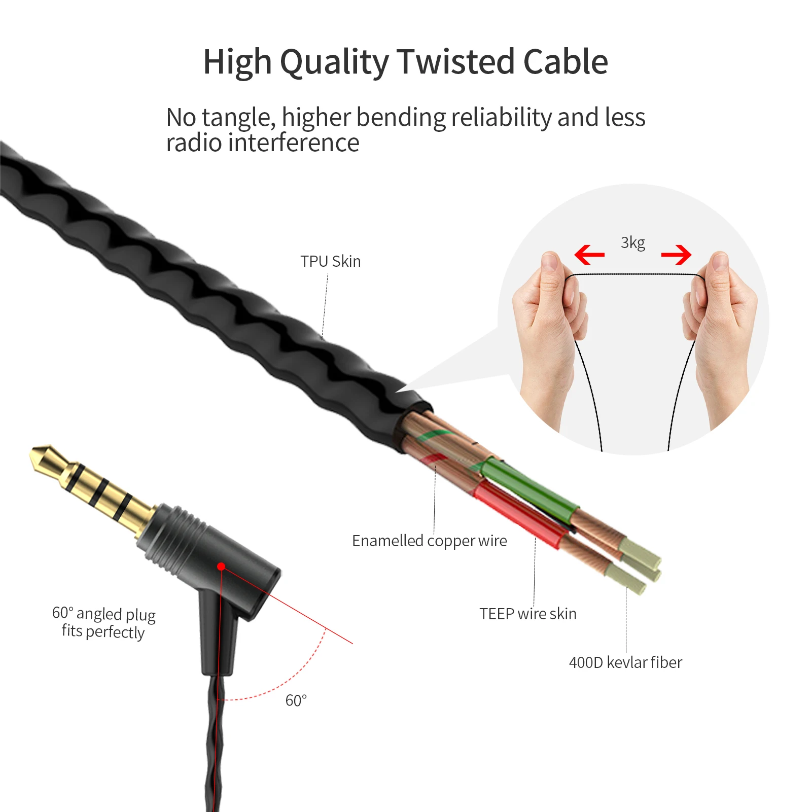 SoundMAGIC E50C Wired Earbuds with Microphone in Ear Monitor HiFi Earphones Good Noise Isolating Headphones Comfortable Fit 4