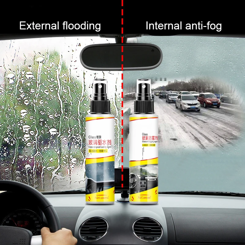 SEAMETAL 100ml Waterproof Auto Glass Anti-fog Spray Hydrophobic