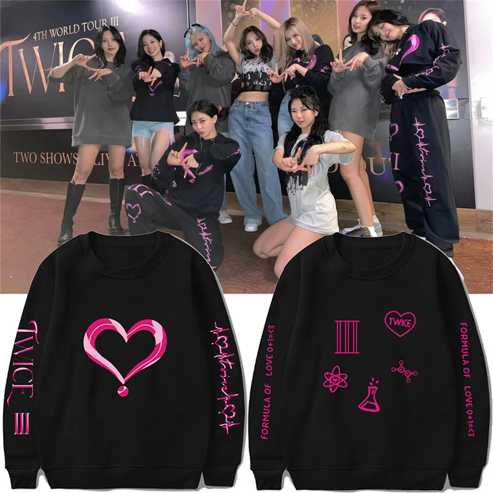Twice Tracksuit Sets for Women, Sportsuits, Sweatshirt and Pants, Sportsuits, Outfit for Twice Tour 4th, Cotton Hoodies
