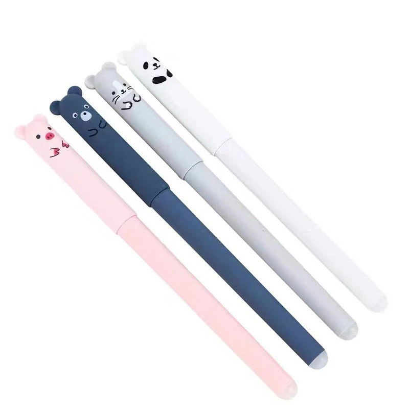 0.5mm Erasable Gel Pens Animals Panda Erasable Pen Refills Rods Washable Handle School Office Supplies Stationery 37/57Pcs/set