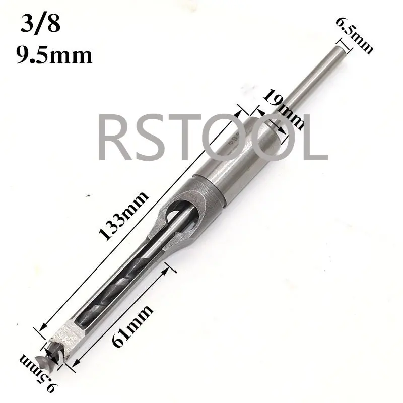 HSS Twist Drill Bits Woodworking Drill Tools Kit Set Square Auger Mortising Chisel Drill Set Square Hole Extended Saw 6.0mm~16mm hrc48 50 12 7mm woodworking square hole drill bit mortising chisel 1 2 inch high speed steel drills for wooden hole punching new