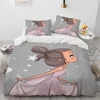 Cartoon Cute Ballet Girl Ballerina Comforter Bedding Set,Duvet Cover Bed Set Quilt Cover Pillowcase,Queen Size Bedding Set Kids 3
