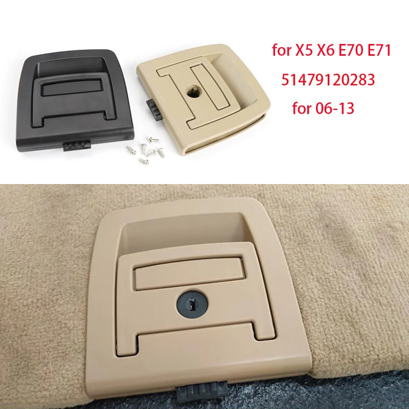 

Car Trunk Tail Cover Bottom Plate Mat Floor Carpet Handle Auto Accessories For BMW E70 X5 E71 X6 2006-2013 51476958161