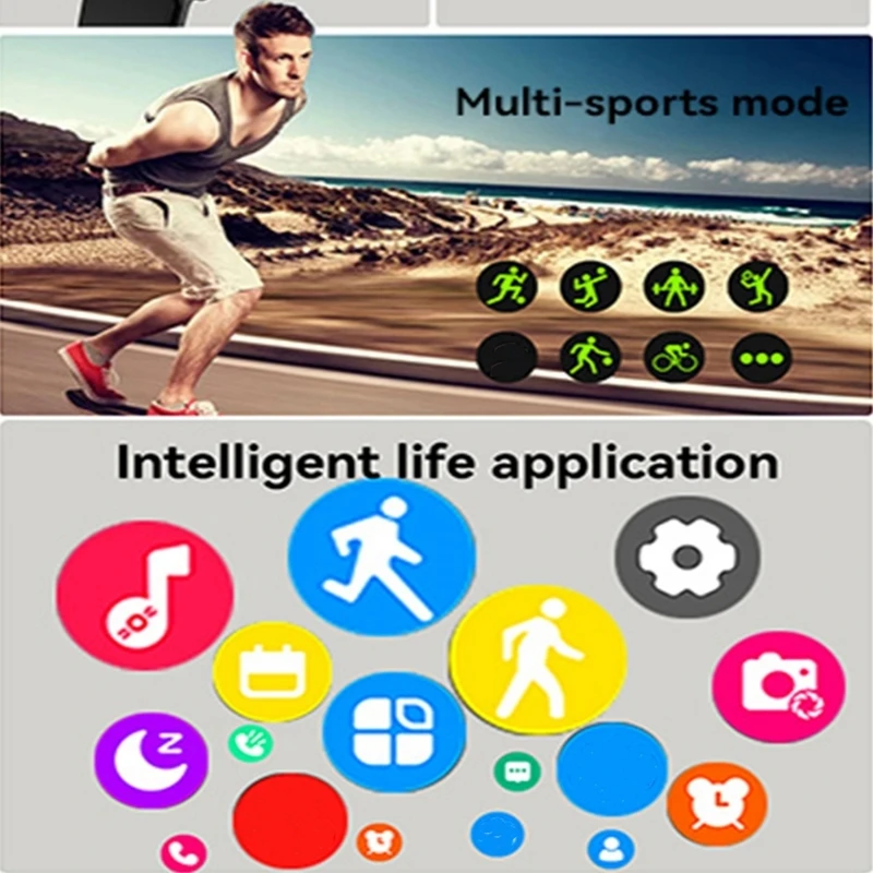 Men' Smart Watch Women' HD Full Touch Screen Sports Fitness Electronics...