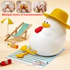 Cute Duck Silicone Lamp Pat Table Lamp Bedroom Bedside Decorative Sleep Soft Light RGB 7 Color Decompression Toy Baby Light 5