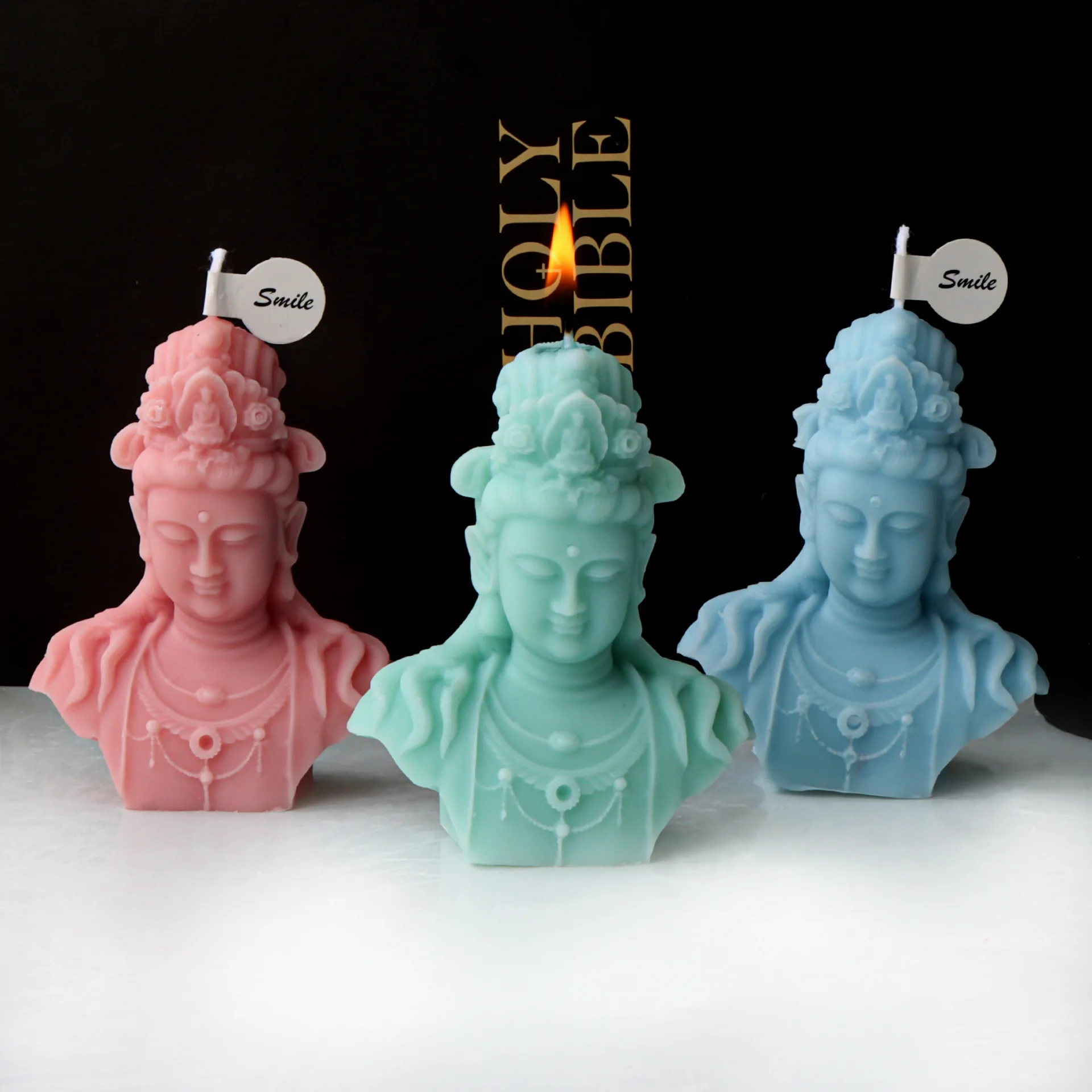 Guanyin скульптура силиконовая форма для ручной работы свечи гипс мыло эпоксидная смола шоколадное украшение гипс лед Сделай Сам форма для выпечки