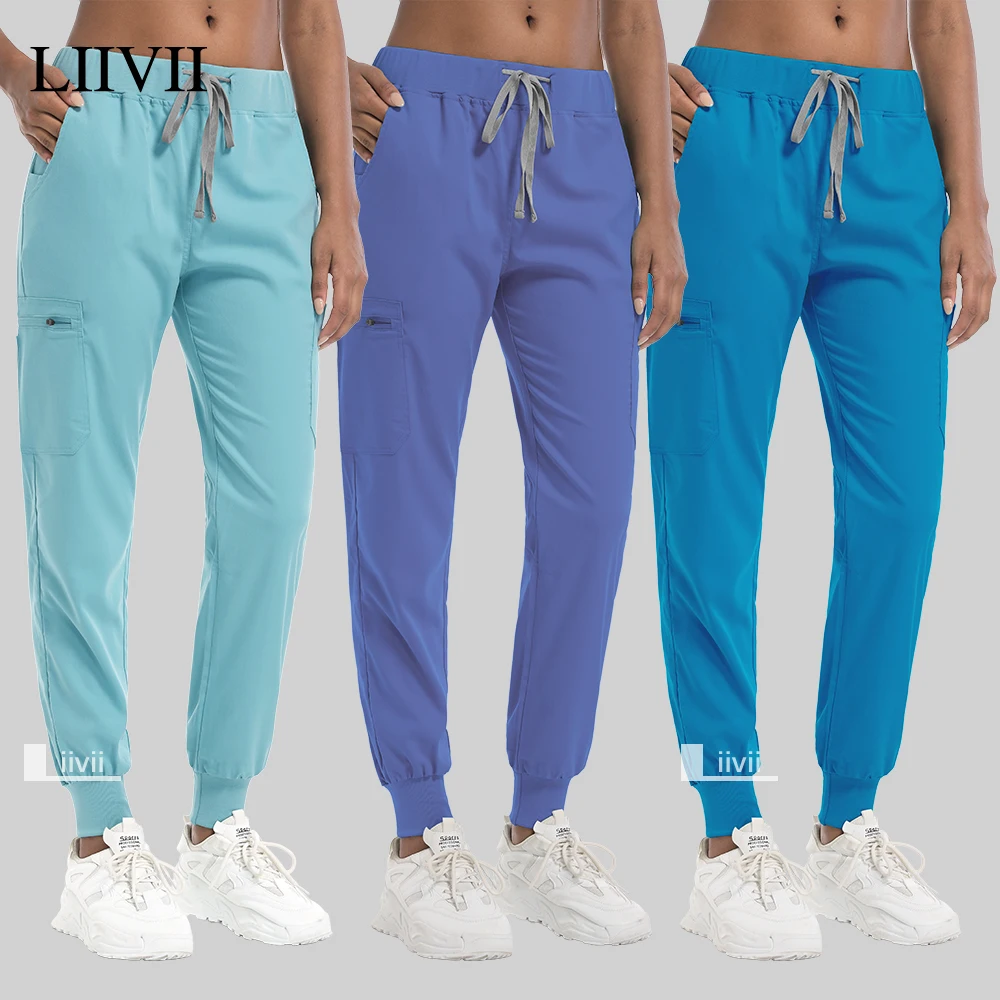 Fashion Jogger Pants Unisex Work Pants High Quality Elastic Waist Doctor Nurse Uniform Bottoms Medical Scrub Pants Work Trousers high quality straight pants stretch beauty work pants doctor nurse uniform bottoms medical scrubs pants nursing trousers xs xxl