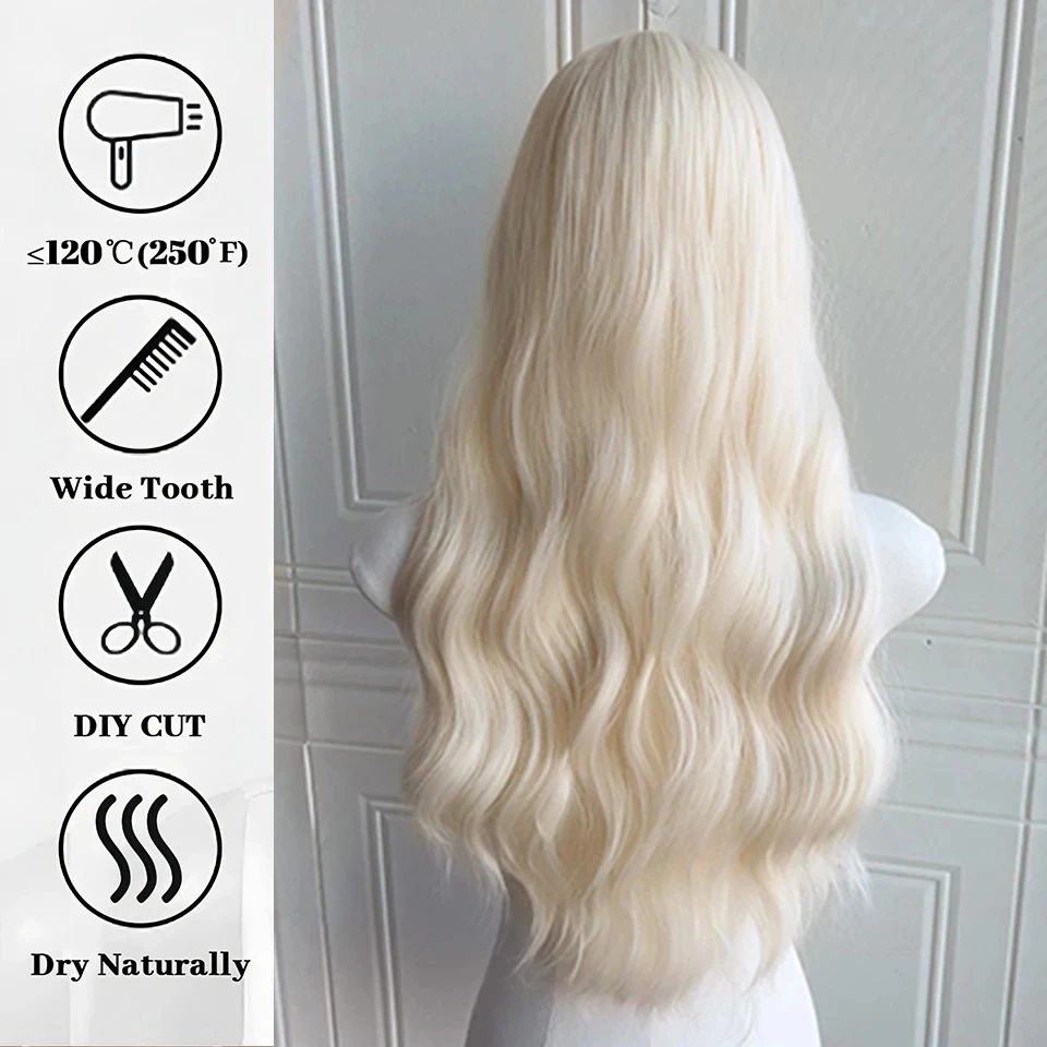 Blond Synthetic Hair Wig for Women Daily Party