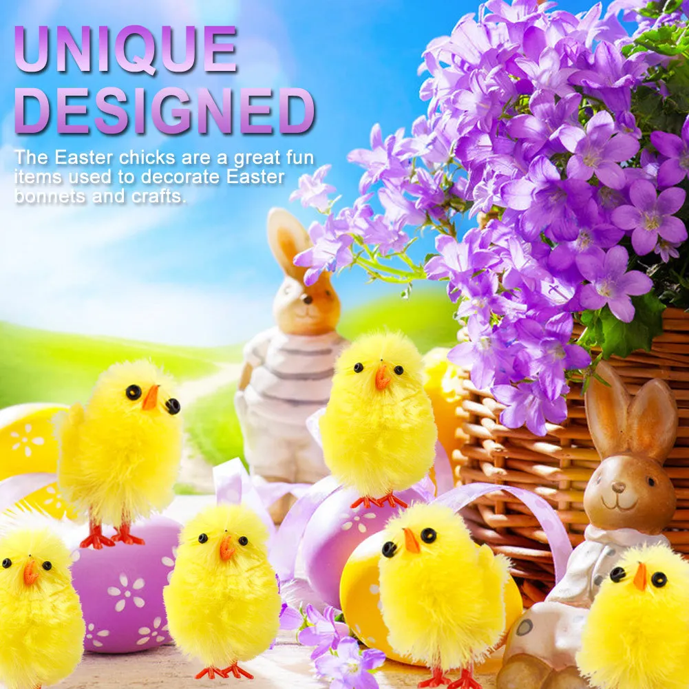

36Pcs Easter Chicken Plush Toy Festive Party Supplies Party Holiday DIY Cute Chicken Plush Decorations Easter Gifts Ornaments