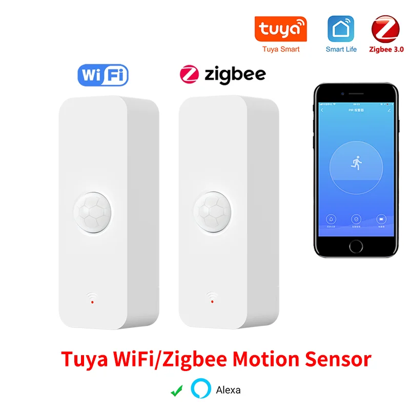 Tuya WiFi Zigbee PIR Motion Sensor Smart Home Human Body Infrared Detector Security Smart Life Works With Alexa Google Home motion sensor pir motion sensor infrared detector sensor