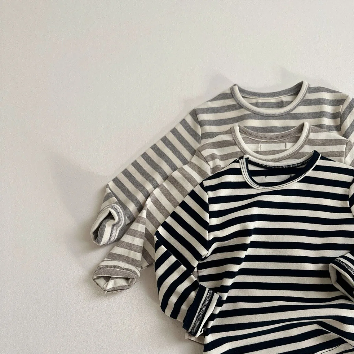 2025 Spring New Baby Long Sleeve Striped T Shirts Infant Girl Casual T Shirts Toddler Boy Loose Tops Cute Kids Tee Baby Clothes 2 2025 Spring New Baby Long Sleeve Striped T Shirts Infant Girl Casual T Shirts Toddler Boy Loose Tops Cute Kids Tee Baby Clothes - Image 2