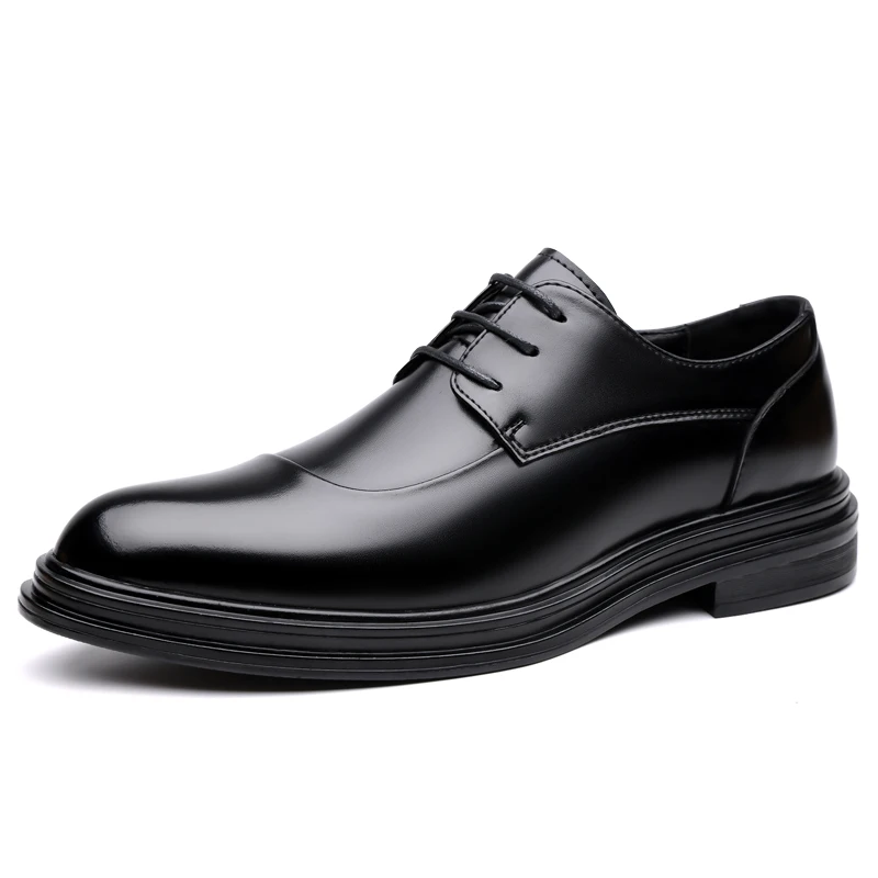 Leather Shoes for Men Inside Increase Business Formal Thick Sole High-grade Shoes British Style Breathable Casual for Men