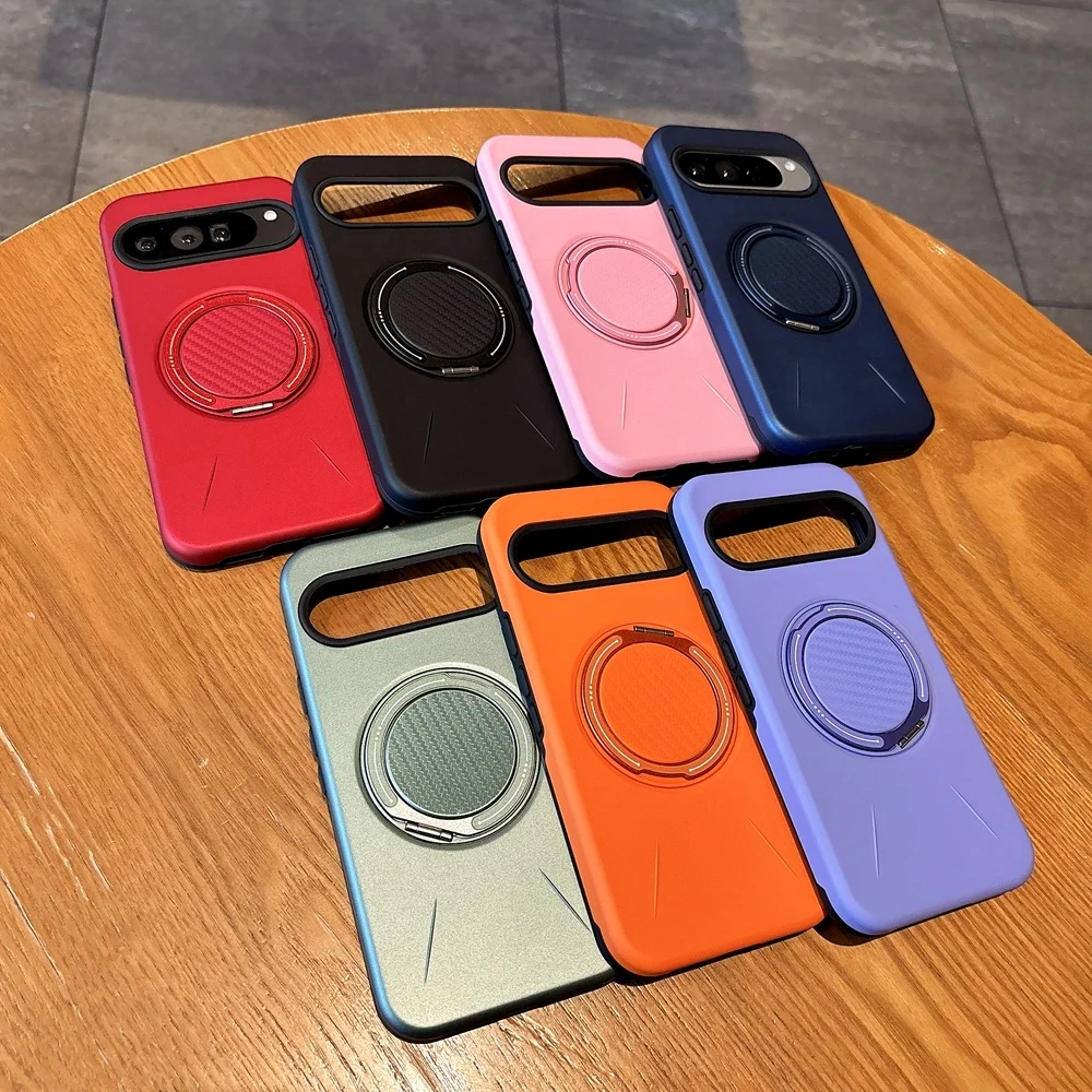 Luxury 360° Magnetic Metal Phone Case with Shockproof Stand Holder