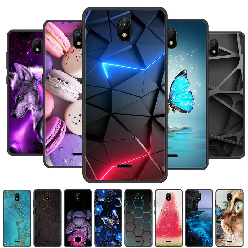 Per Nokia C100 Custodia Wolf Lion Cover Morbida In Silicone Tpu Verniciato Per Nokia C100 C 100 Custodie Posteriori Nokiac100 Paraurti Nero 5.45"