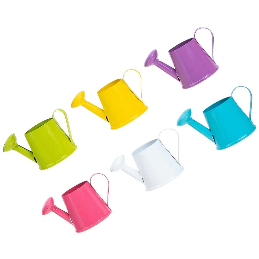 Watering Can 6Pcs Handheld Iron Watering Cans Miniature Watering Pots Mini House Photography Props