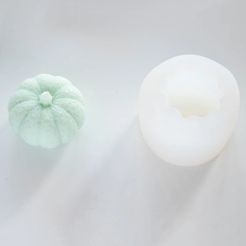 Silicone Candle Molds 1pcs Pumpkin Halloween Crafts Plaster Resin Cement Mold Handmade Chocolate Cake Baking Tools