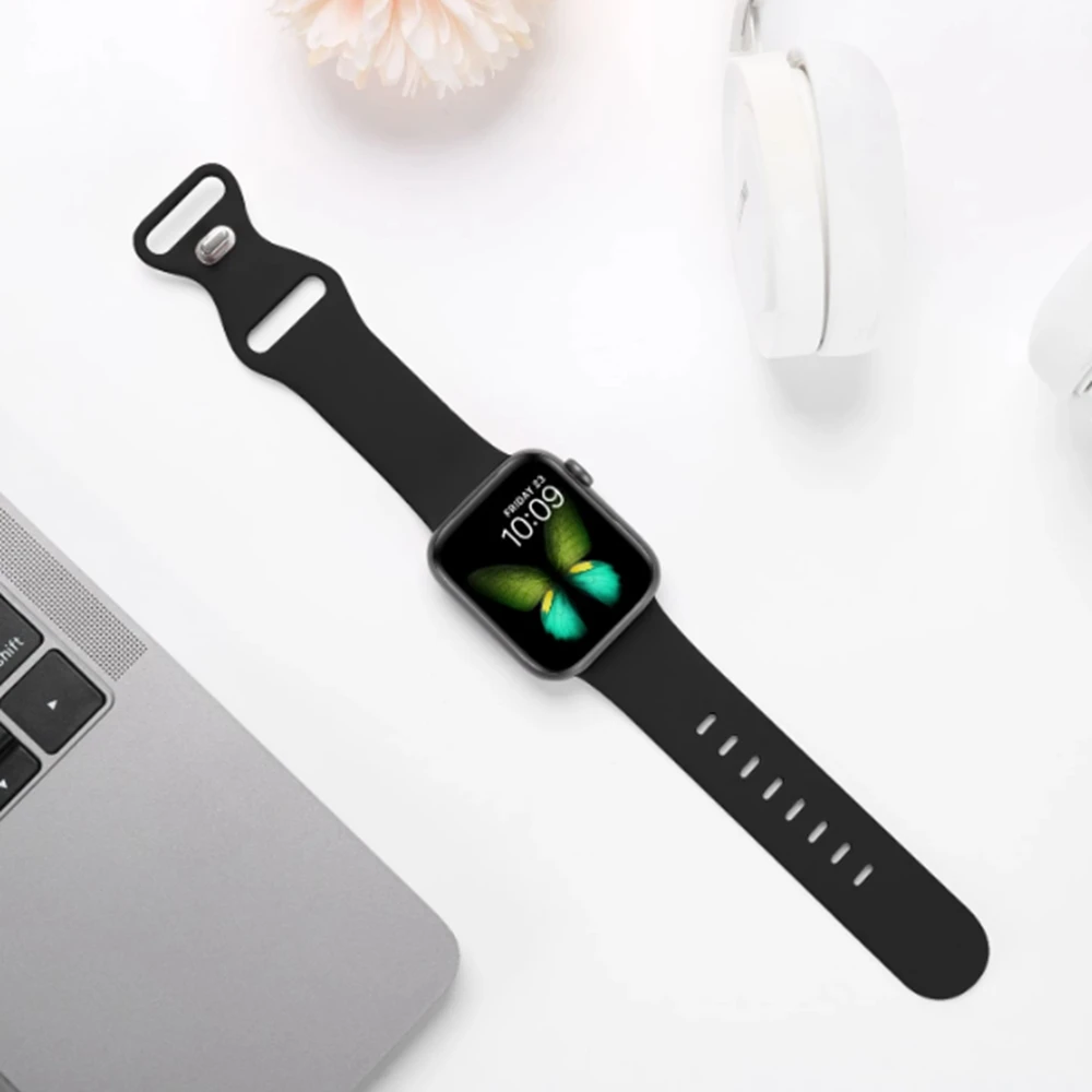 Elegant Silicone Loop Watch Band for Women - Assorted Sizes