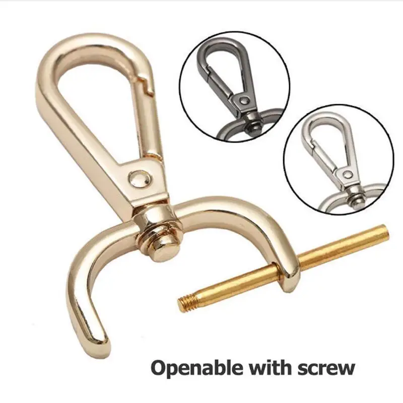 Versatile Detachable Rotating Buckle Keychain with Alloy Lobster Clasp