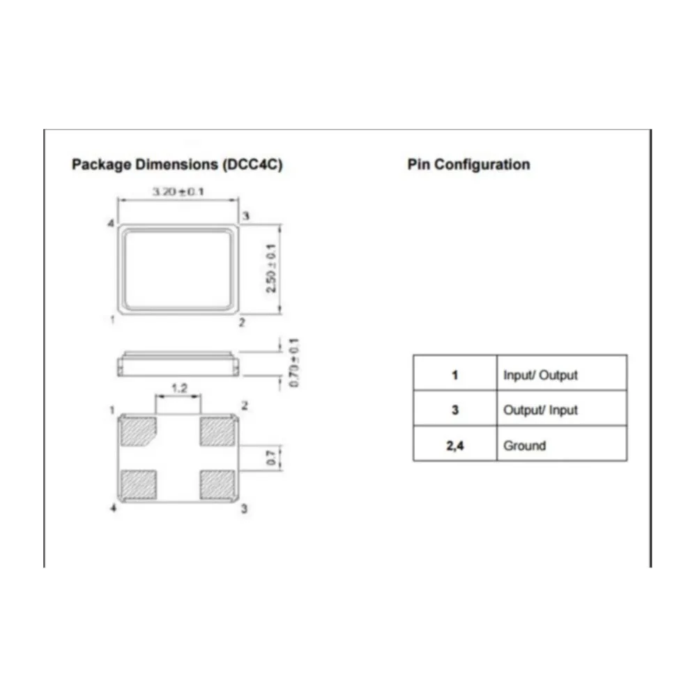 25PCS SAW resonator 3225 315M 315MHZ 4PIN Ceramic surface smd Crystal Oscillator